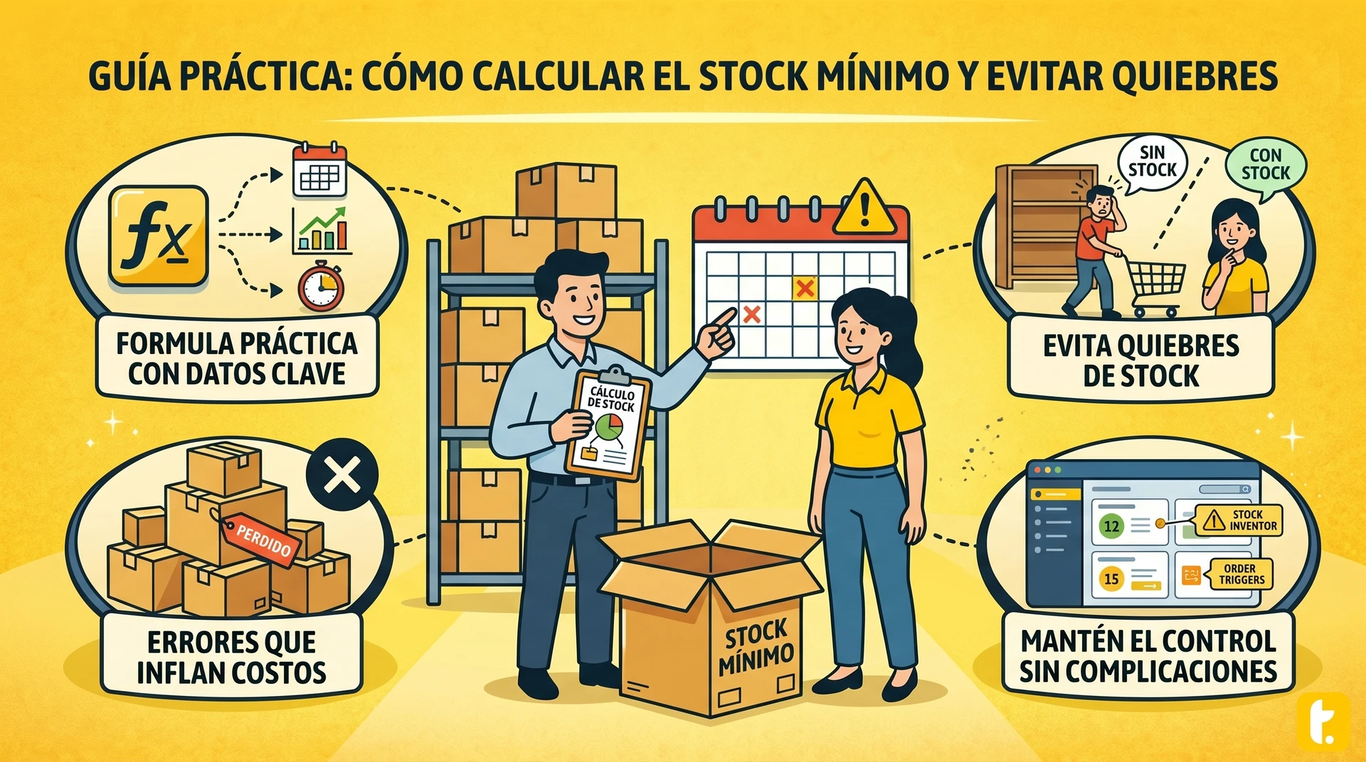 Usuario de Treinta llevando su inventario con un sistema